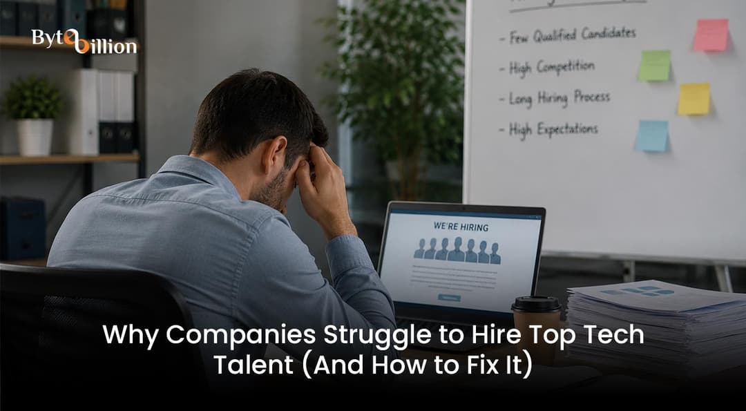 Companies struggling to hire top tech talent